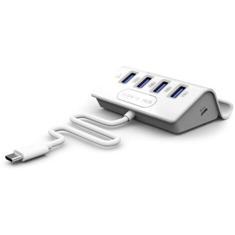 Support téléphone 4 en 1 répartiteur cable USB C adaptateur extension USB 2.0 convertisseur station charge adaptateur Type-C (1/4)