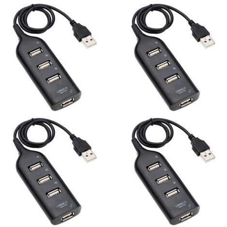 4X hub USB 2.0 répartiteur hub multi-USB haute vitesse adaptateur hub USB 4 pour récepteur ordinateur portable accessoires informatiques (1/4)