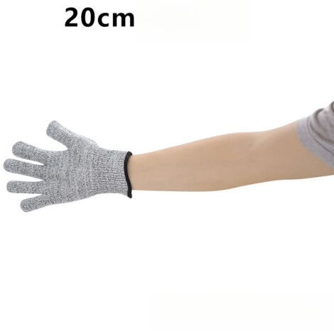 3 paires manchettes de protection bras travail sécurité anti-griffes animal protège-bras, gris, 20cm (1/5)