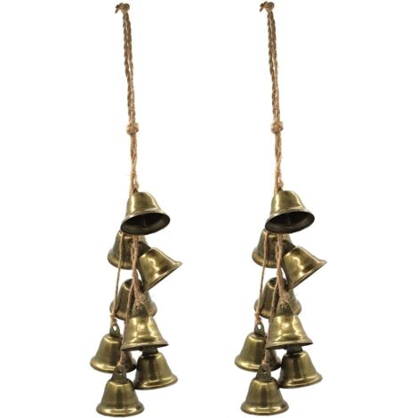 Carillon à vent en forme de cloche de sorcière (2 pièces) - Décoration bohème (1/3)