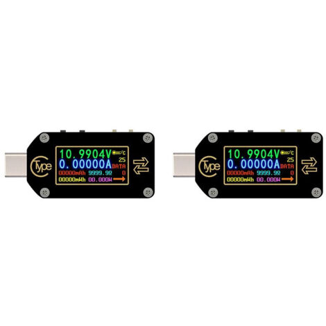 2X Rd Tc66 Type-C Pd DéClencheur USB VoltmèTre AmpèRemèTre Tension 2 Voies Compteur de Courant MultimèTre Pd Chargeur Batterie USB Testeur1 (1/4)