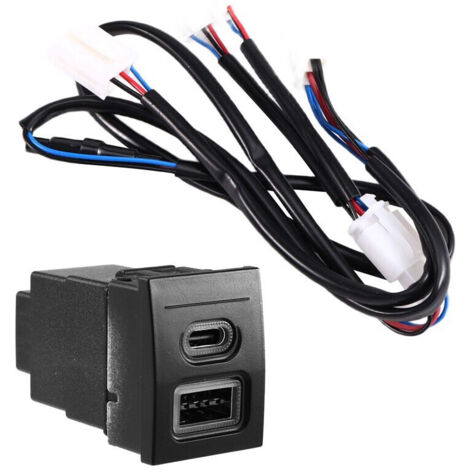 Chargeur USB de Voiture PD Charge Rapide QC3.0 Adaptateur de Charge de Téléphone Bouton de Sortie pour 2004 - 2011