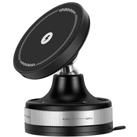 Support Magnétique Sans Fil pour Téléphone Portable, Aspirateur électrique, pour Voiture, Miroir à Ventouse, Salle de Sport, Bain, Douche. (1/2)