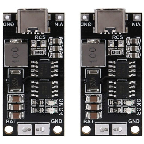 2X Module de Chargeur LiPo PolymèRe Li-Ion 2S Type-C à 8.4V pour 7.4V 11.1V 14.8V 18650 (2S 1A) (1/5)