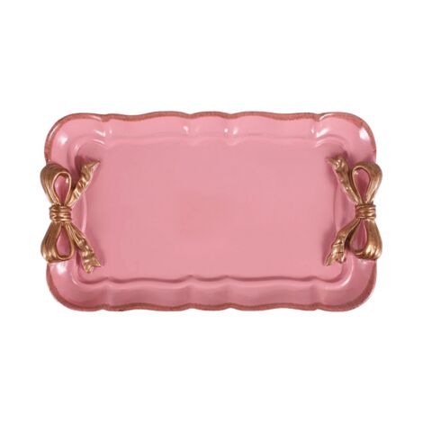 Présentoir à gâteaux carré de style européen, noué, 12 x 20 cm, rose. (1/4)