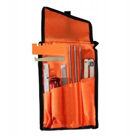 Kit d'affûtage de limes pour tronçonneuse (10 pièces) (1/4)