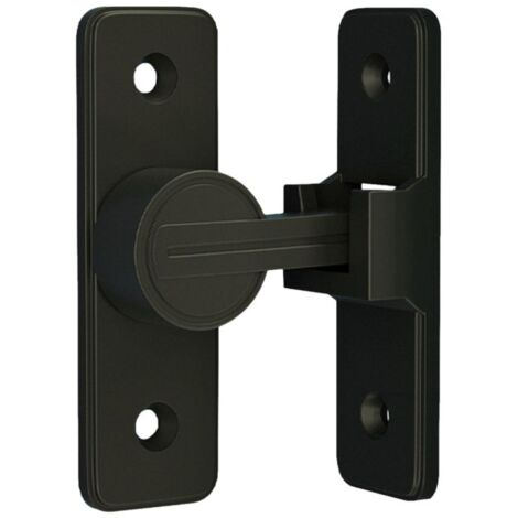 Loquet de porte, verrou de sécurité, verrou de porte intérieure, convient aux armoires grillagées, 90 degrés, noir. (1/4)