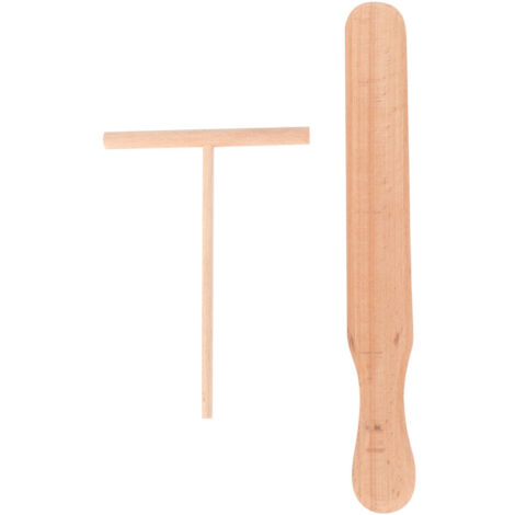 Spatule à crêpes en bois en deux parties - ustensiles de cuisine (1/4)
