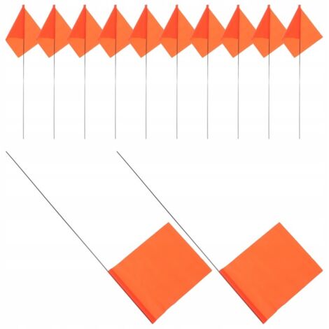 50 drapeaux décoratifs de jardin, orange permanent (1/4)