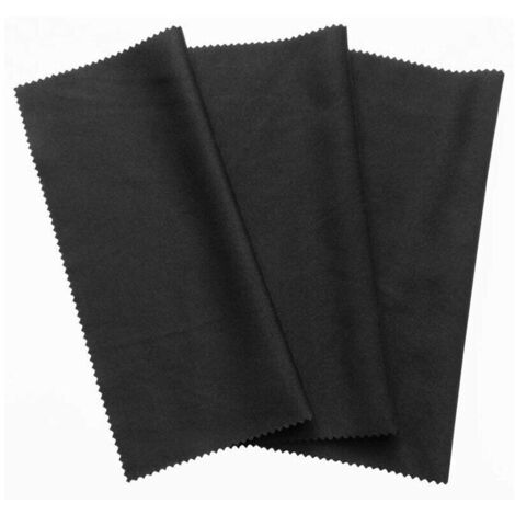 Lot de 10 chiffons de nettoyage en microfibre, 15x15 cm, noirs, adaptés aux écrans tactiles, aux écrans de smartphones, aux lunettes et aux ordinateurs portables. (1/3)