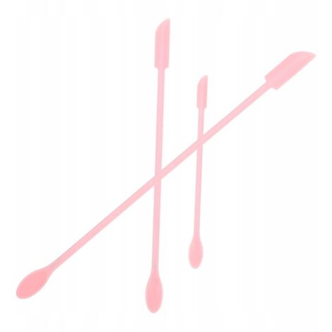 Spatule à beurre double face en silicone rose, lot de 3 (1/5)