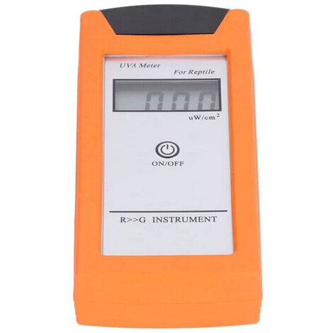 Instrument de mesure UVA portable, en silicone, plage de mesure 0-1999 μW/cm², testeur de lampe solaire UVA avec écran LCD 3,5 chiffres, adapté aux reptiles. (1/4)