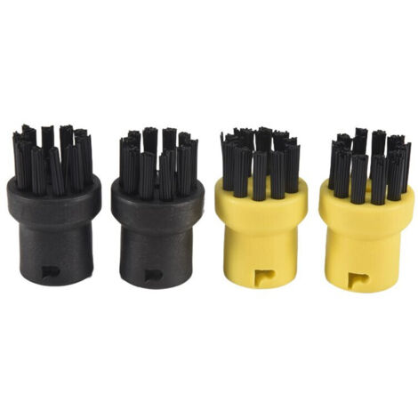 Ensemble de brosses rondes [Lot de 4 pièces] Convient aux accessoires de nettoyeur vapeur, brosses rondes, brosses à joints de carrelage (1/2)