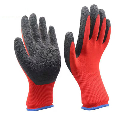 Gants de travail, gants de protection anti-abrasion, antidérapants et respirants, pour chantiers, lot de 12 paires, longueur 25 cm - taille XL (1/5)