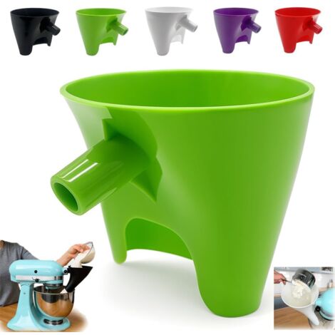 Entonnoir à farine pour robot pâtissier Kitchen Aid Artisan KSM150, protection anti-éclaboussures pour robots pâtissiers inclinables de 4,5 et 5 pintes, outil de cuisson lavable au lave-vaisselle et s (1/4)