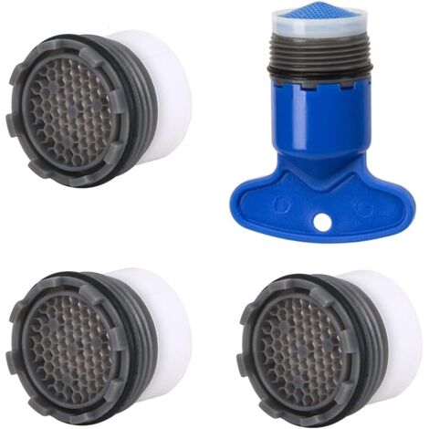 Cartouches de rechange pour filtre de robinet, limiteur de débit, aérateur, 16,5 mm/0,65 pouce, 4 aérateurs + 1 clé (1/4)