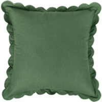 2-Piece Pillowcase Set, Ruffled Edge, Solid Color Sofa Cushion Covers, Throw Pillow Covers, Decorative Pillowcases, Modern Garden Cushion Covers, Suitable for Patio/Tent/Balcony/Sofa, 40x40cm, Green