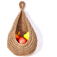 Two-Pack Kitchen Hanging Fruit Basket - Hanging Fruit Basket - Hanging Basket - Wall-Mounted Basket - Woven Hanging Fruit Basket - Hanging Fruit Hammock - Kitchen Specific - Kitchen and Wall-Mounted P