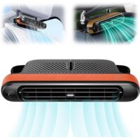 Neck Fan - Neck Fan with Cooling Function - Neck Air Conditioner - Car Seat Cooling Fan - 2025 New Portable Headrest Fan - Three Wind Speeds - For Rear Seats, Blows Cool Air - Orange