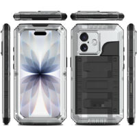 Waterproof phone case for iPhone 17, heavy-duty shockproof phone case, full-body underwater protective shell, protective case, diving phone case, waterproof case, IP68 waterproof case - silver.