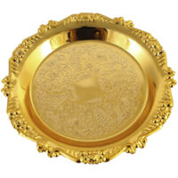 Vintage gold jewelry tray, perfect for creative storage designs.