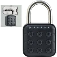 6-digit electronic combination lock - Black Outdoor school gymnasium lock - IP67 waterproof luggage safety padlock