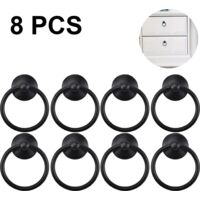 8 vintage furniture knobs, cabinet knobs, drawer knobs, cabinet drawer handles, furniture ring knobs, wardrobes, chest of drawers, doors, furniture knobs, closets