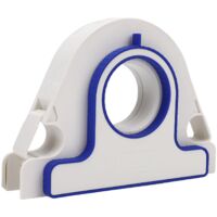 Masking tape dispenser with scraper, for painting decorations, wall and floor painting.