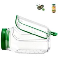 Salad jar - Storage container - Salad bowl - Candy box - With condiment tray - Side-opening leak-proof container - Suitable for office, gym and picnic - Green - 10198 cm