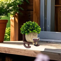 Rocking chair smiley face shaped flower pot, cute indoor and outdoor plant pots, unique succulent plant pots, Mother's Day, birthday, and Christmas gifts.