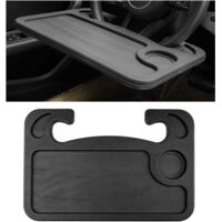 Steering Wheel Tray - Multifunctional Portable Desk - Laptop Stand - Car Steering Wheel Table - Car Dining Table and Workbench - Ideal for Frequent Travelers - Black - Fits Most Car Models