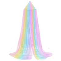 Colorful Mosquito Net – Insect Net – Rainbow Bedspread – Magic Bedspread – 602501200 cm – Sheer Mesh – Rainbow Colors – Suitable for Kids' Rooms, Bedrooms, and Parties – Easy to Assemble