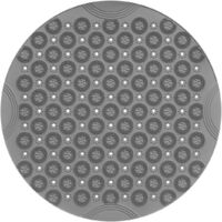 Round non-slip shower mat, round shower area mat, PVC bath mat, non-slip bath mat with suction cup and drain hole, machine washable, suitable for bathroom bathtub (21.65 inch, gray).