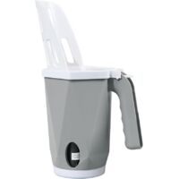 Cat litter scoop with collection tray - detachable stand and large capacity - portable cat litter bin