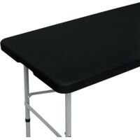 Tablecloth - Expandable tablecloth - Desktop protector - Elastic tablecloth - Washable - Camping accessory - Suitable for picnics, camping and outdoor activities - Black - 76121 cm