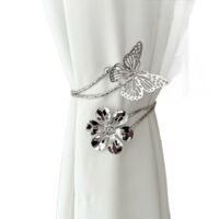 4-Pack Metal Butterfly Curtain Ties DTY - Exquisite Curtain Ties, Stylish Curtain Binding, Housewarming Gift - Silver