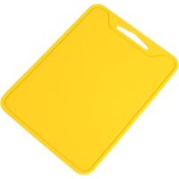 Thickened silicone cutting board, flexible cutting board mat, kitchen silicone cutting board, double-sided silicone cutting board, won't scratch vegetables (yellow).
