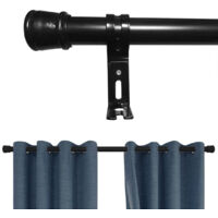 Aluminum alloy spliced curtain rod, Roman rod, window Roman rod, metal wrought iron rod, curtain track, curtain rack - black