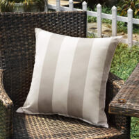 2-Pack Outdoor Waterproof Striped Pillowcases, Decorative Pillowcases, Modern Garden Cushion Covers, Suitable for Patio/Tent/Balcony/Sofa, 45x45cm, Grey