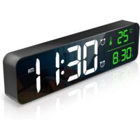 Alarm Clock - Digital Alarm Clock - Digital LED Wall Clock - 26.5 cm Screen - Digital Wall Clock - Date/Temperature Display - Comes with 1.2 m USB Data Cable