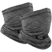Two neck warmer-style face shields/scarves, unisex, UV protected, soft and windproof, suitable for hiking, cycling, and running - grey.