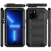 Waterproof phone case for iPhone 17, heavy-duty shockproof phone case, full-body underwater protective shell, protective case, diving phone case, waterproof case, IP68 waterproof case - black.