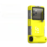 Underwater snorkeling phone case, suitable for 17/16/15/14/13/12 Pro Max/Galaxy S25/S24/S23. Waterproof/diving phone case, perfect for underwater photos and videos, one case, black and yellow color sc