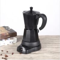 Coffee maker, portable coffee pot for home use, 6-cup portable coffee maker, 300ml portable, electric coffee maker with detachable base and overheat protection, a perfect coffee gift for family travel