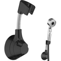 Handheld shower head holder - Shower head bracket - Shower head holder - 360° rotating - No drilling required - Suitable for handheld showers, bathrooms, hotels - Black - 16569 mm