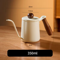 Pour-over coffee maker, long spout pour-over kettle, home/outdoor coffee maker, coffee pot, small drip coffee maker, swan-neck teapot (white - 350ml)