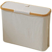 Toilet paper holder with lid and handle, suitable for bathroom use, foldable, holds 9 to 12 rolls of toilet paper, transparent sides, can be stored independently - beige.
