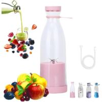Portable Mini Blender - Juicer - 420ml - Cordless Smoothie Maker - USB Rechargeable - BPA-Free - Includes Travel Cup with Lid - Compact and Lightweight