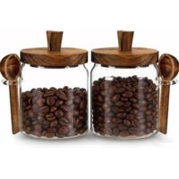 Coffee canister - Coffee storage container - Storage jar - Sealed storage jar - Coffee storage container - 400ml - 2 pieces