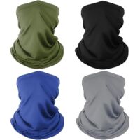 4-piece neck warmer headband and face mask set, unisex sun protection and cooling face mask/headband.